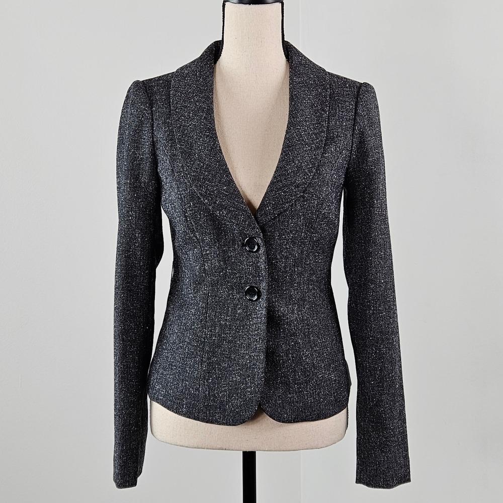 The Limited‎ Collection 2 Button Black Speckled Shawl Lapel Blazer | Women's XS